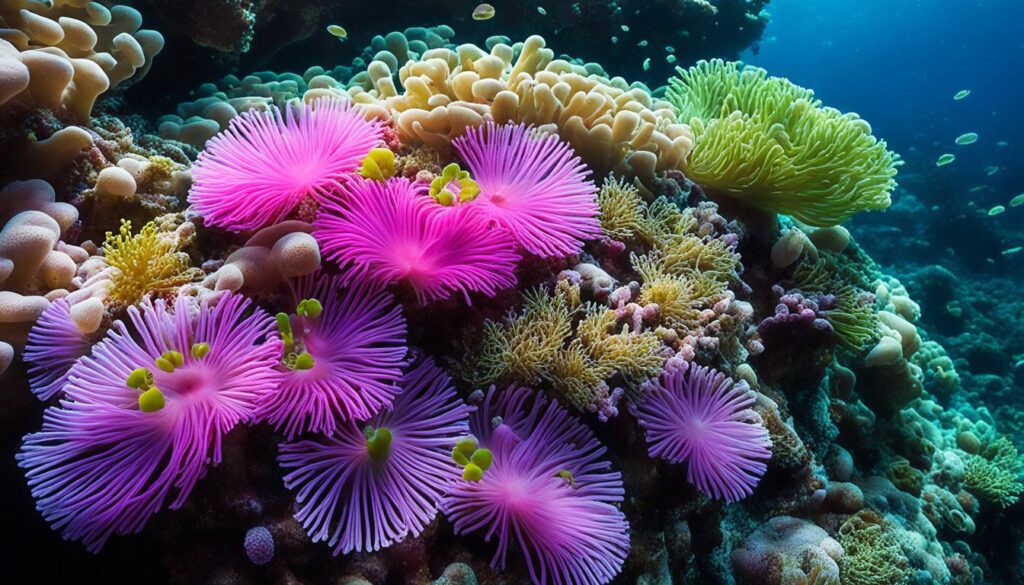 Aiptasia Anemones in Natural Habitat