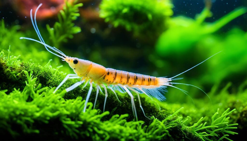 Amano Shrimp in Aquarium