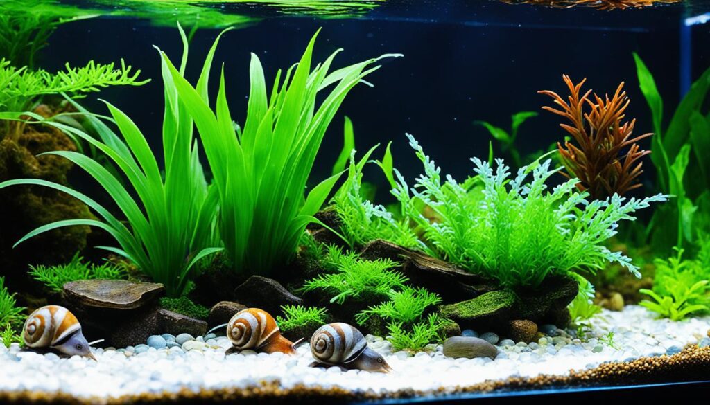 Rabbit Snail Tank Setup with Aquatic Plants