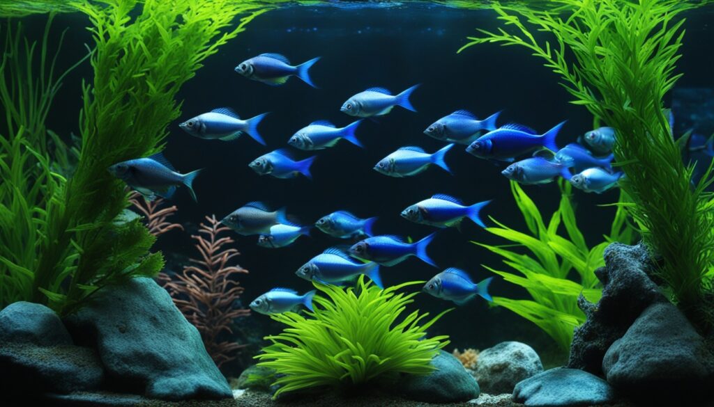 Black Neon Tetra Swimming