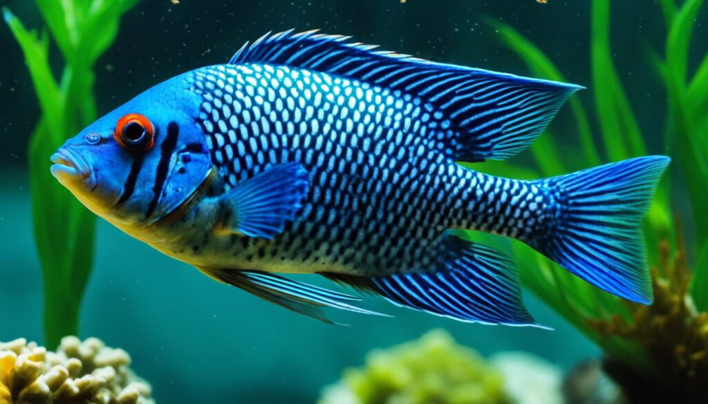 Blue Acara feeding habits