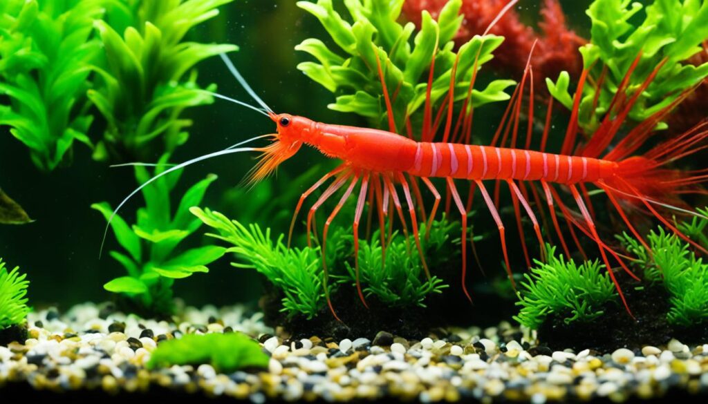 Crystal Red Shrimp in Aquarium