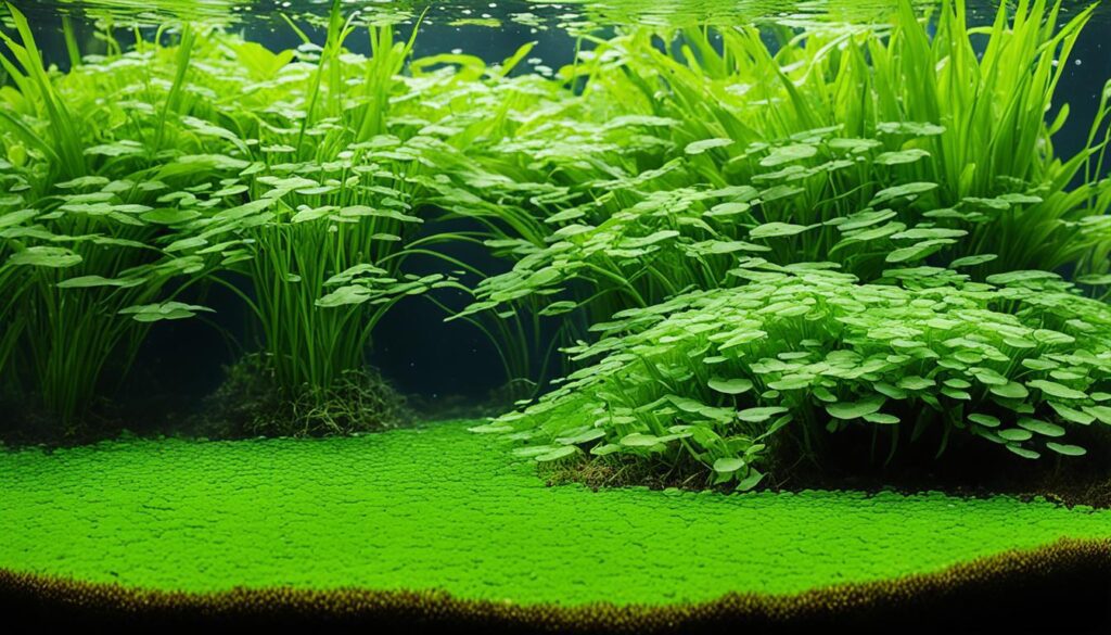 Duckweed in tanks desired water quality