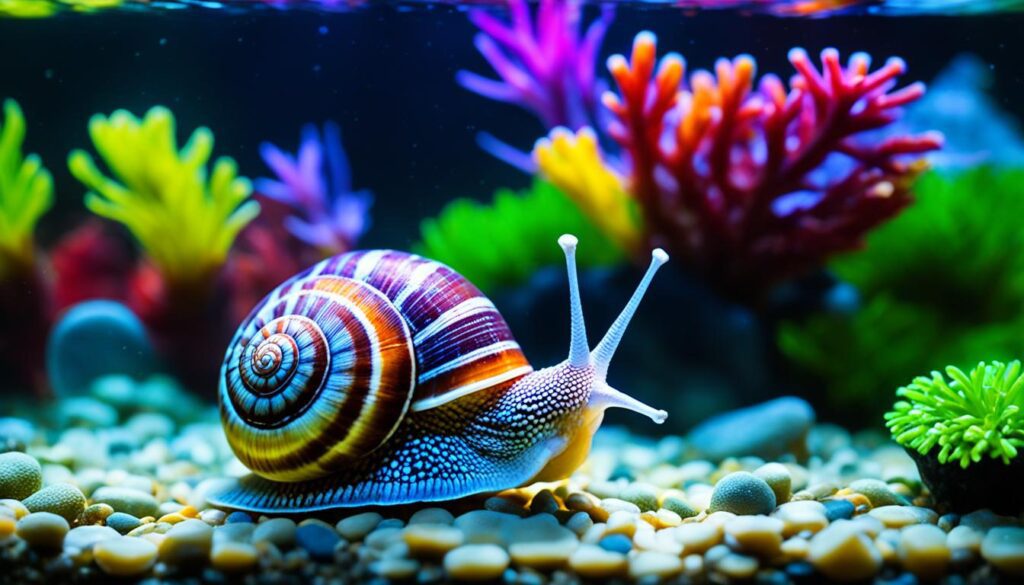 Margarita Snail in Aquarium