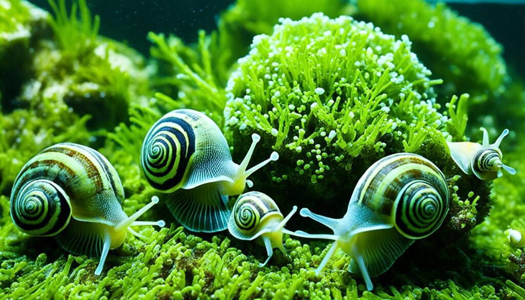 Marine Snail Feeding