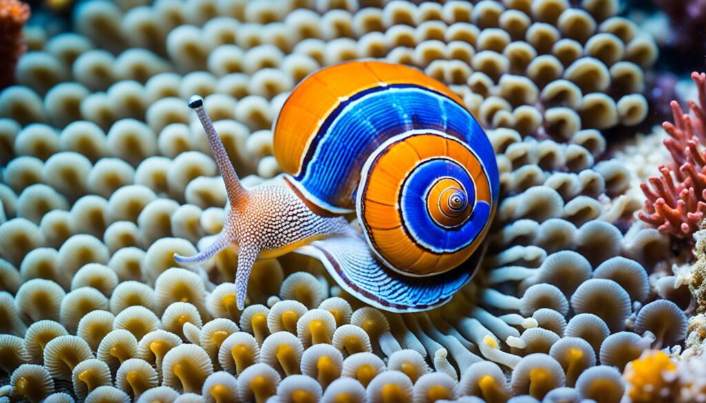 Trochus Snails in Aquarium