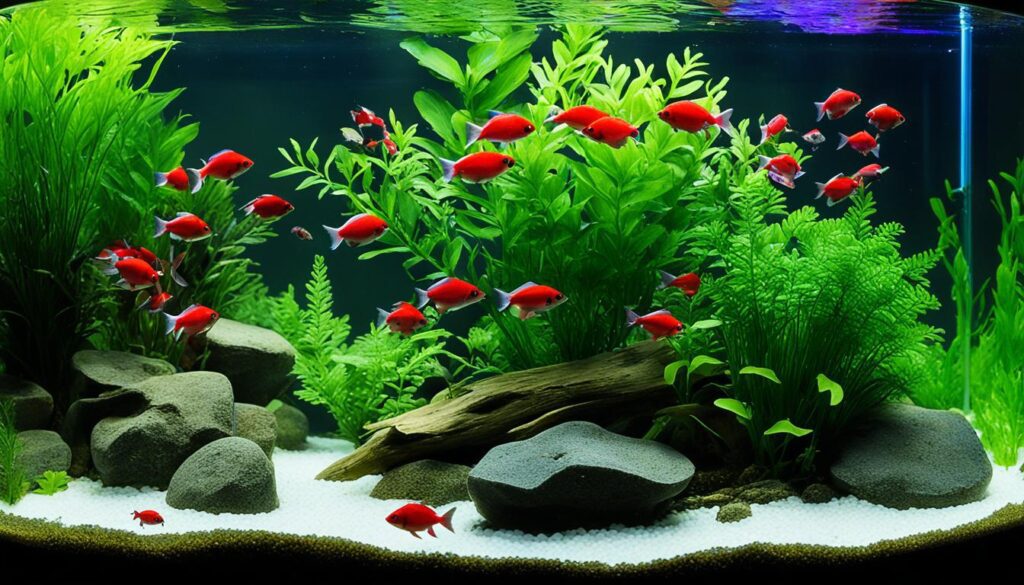 aquarium eco-system for Bleeding Heart Tetras