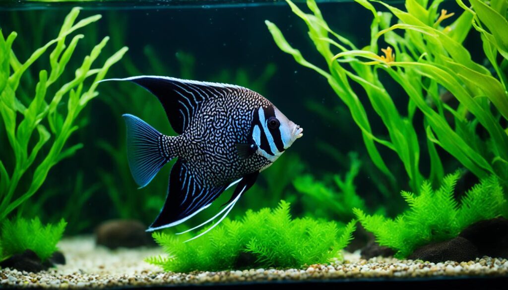 black lace angelfish