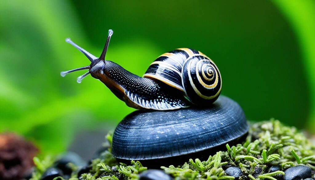 black racer nerite snail