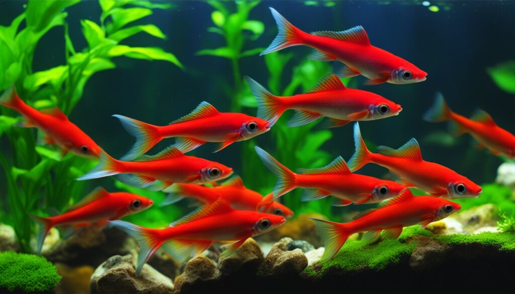 vibrant aquarium fish