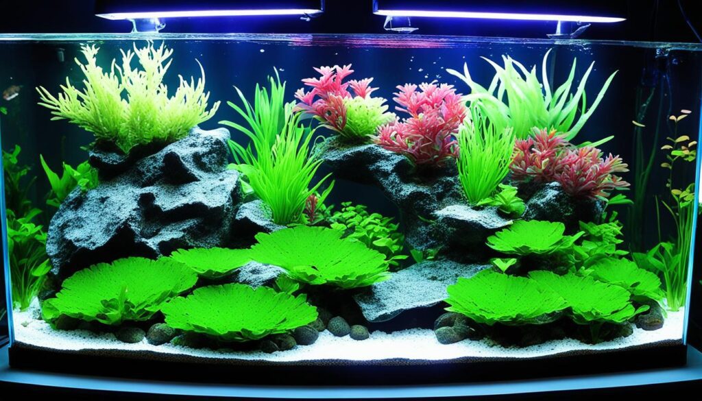 Aquarium lighting setups for plant growth