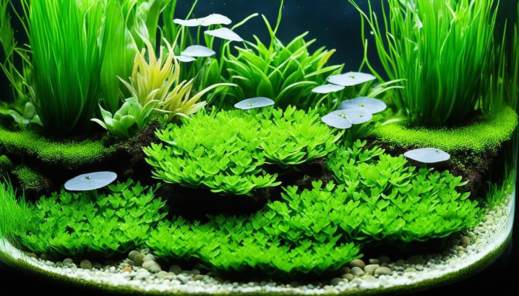 Dwarf Water Lettuce in Aquarium