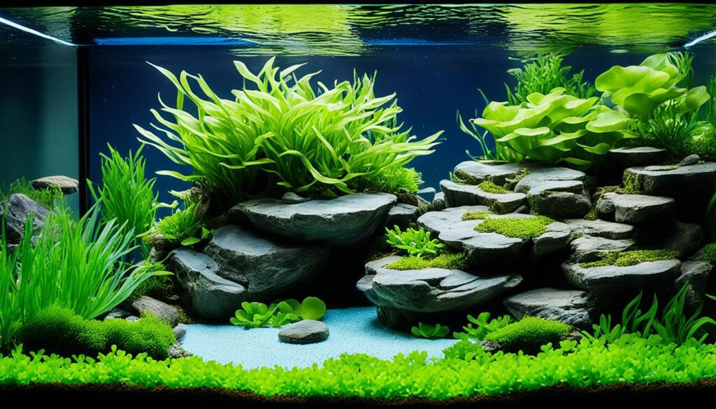 Dwarf Water Lettuce in Aquarium