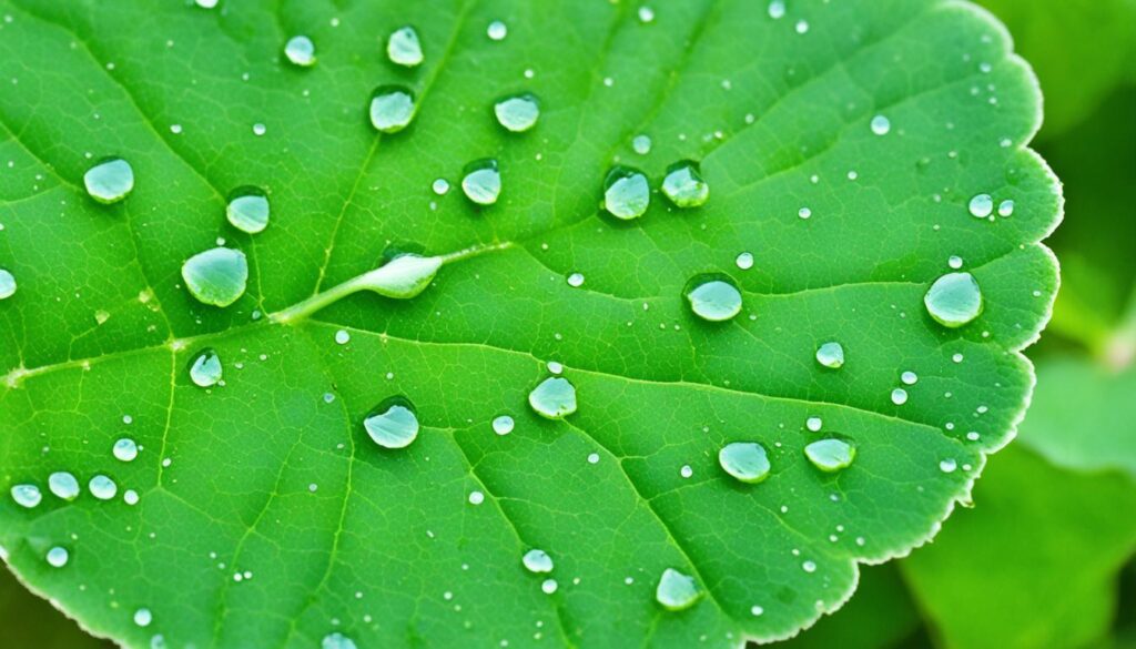 Healthy Pennywort Leaf Close-Up