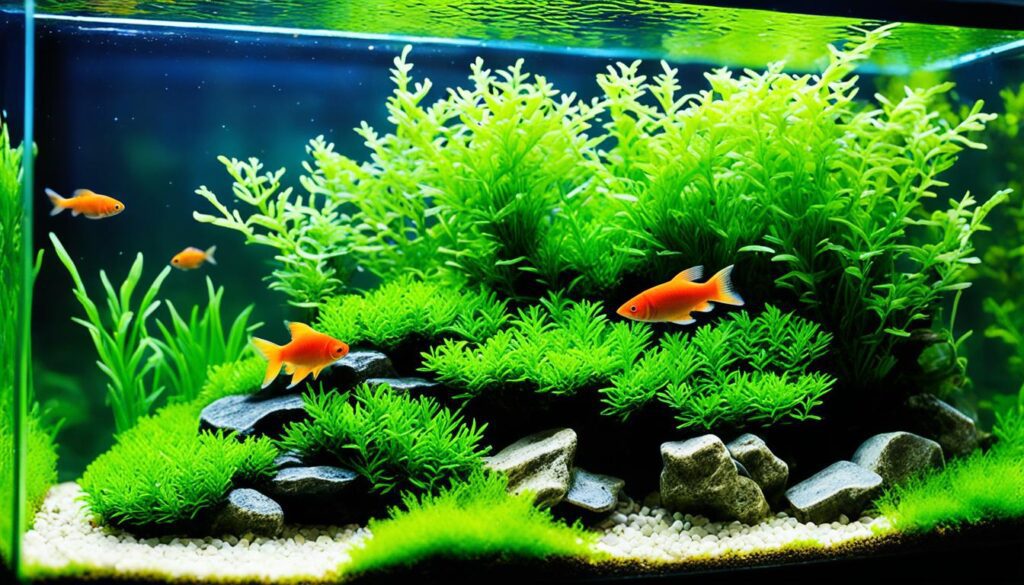 Java Moss in Home Aquarium