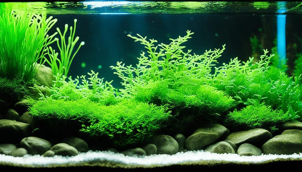 Java Moss thriving in optimal water conditions