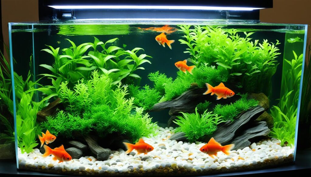 Oranda Goldfish tank setup