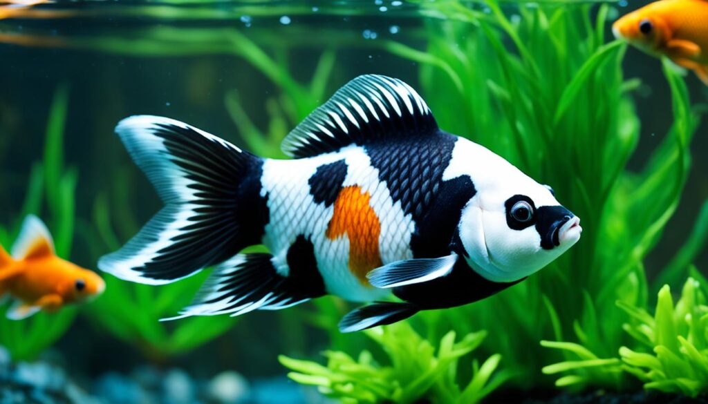 Panda Moor variant goldfish