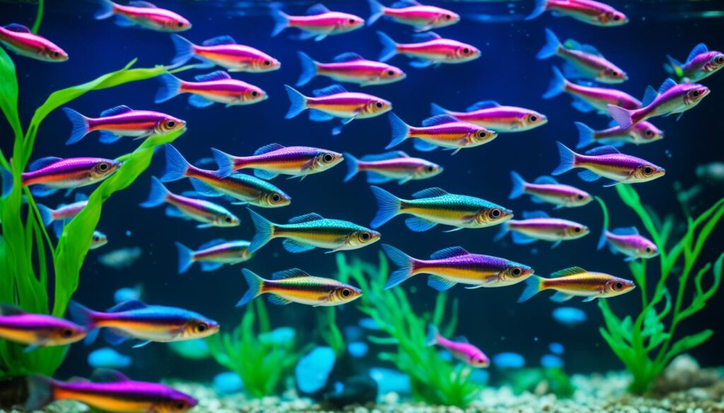 Vivid Iridescent Colors of Danio albolineatus