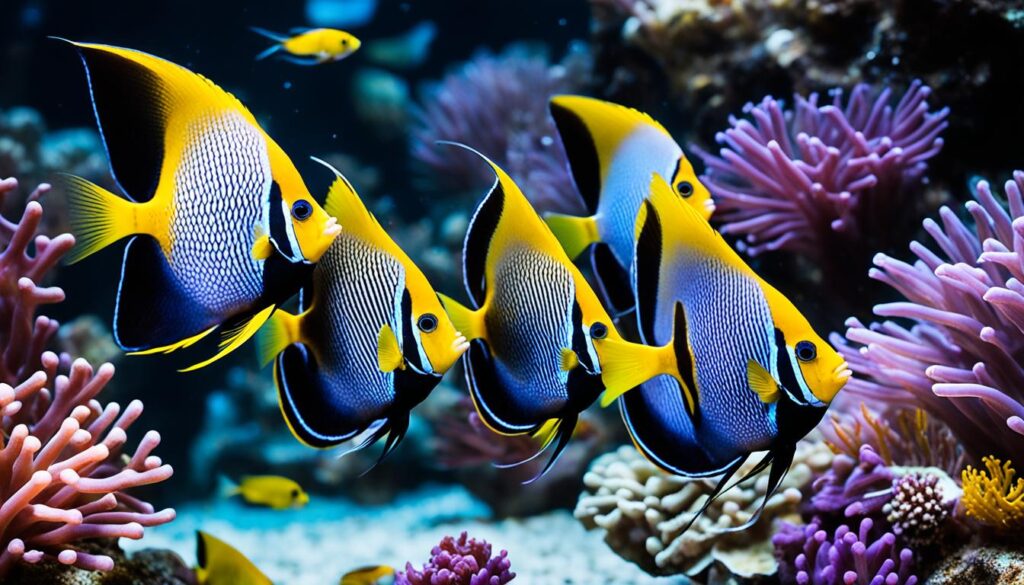 Altum Angelfish in Shoaling Behavior