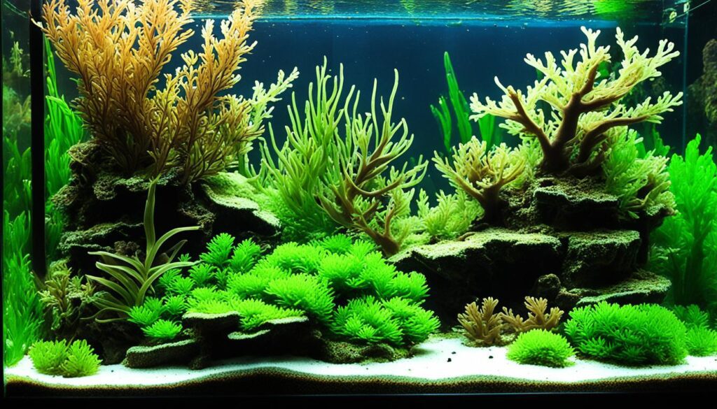 Brown Algae on Aquarium Decor