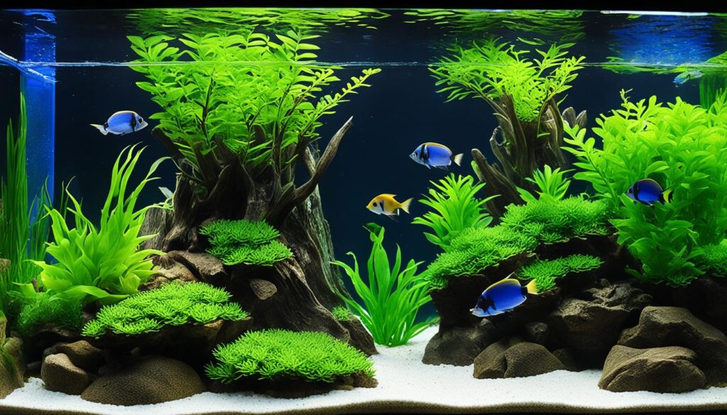 Community Aquarium Setup for Half-Black Angelfish